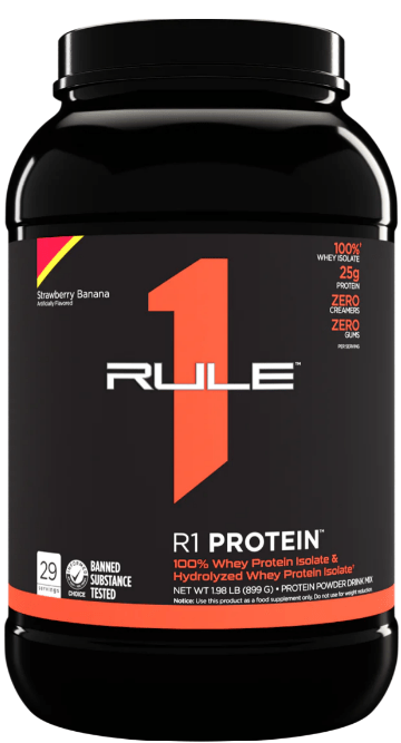 Rule 1 Whey Isolate Protein Powder Strawberry Banana / 2lb