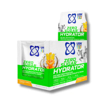 USN Zero Sugar Hydrator packets on a white background