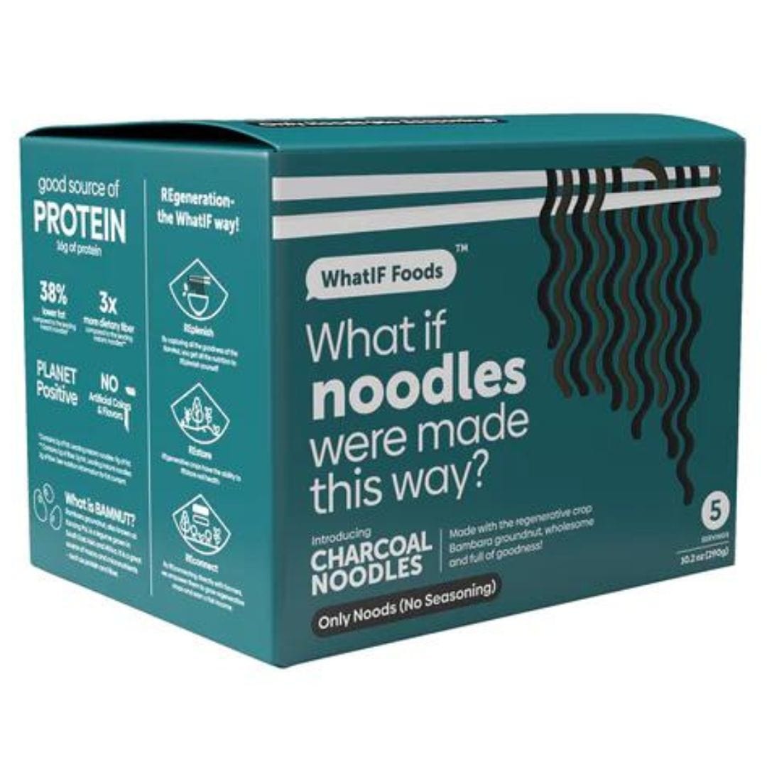 WhatIF Bamnut Noodles - No Seasoning 5 Pack / Bamnut Charcoal