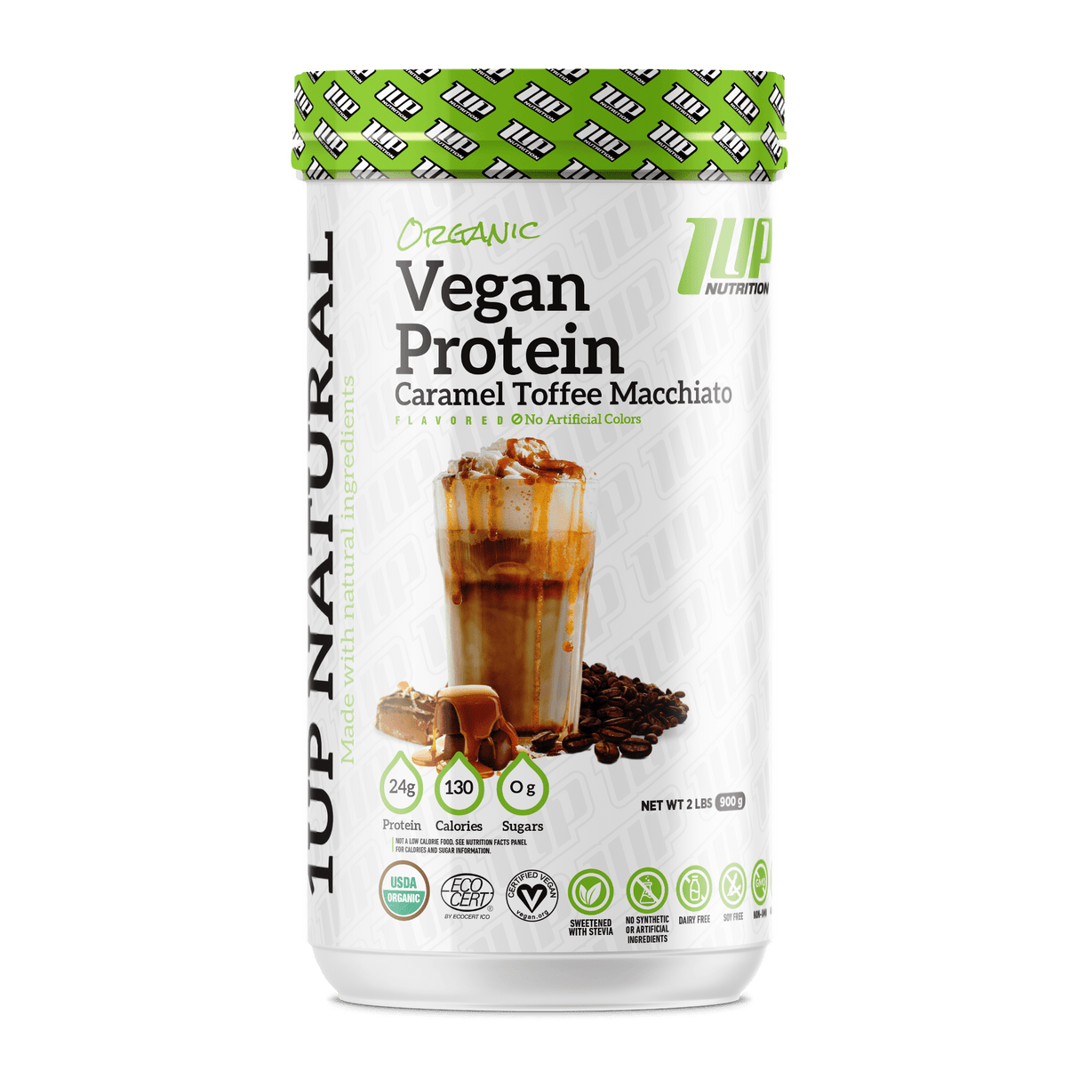 1UP Natural Vegan Protein Caramel Toffee Macchiato