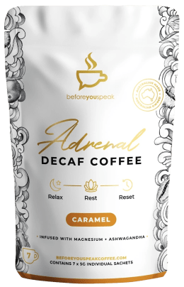 Before You Speak Adrenal Decaf Coffee Trial Pouch Salted Caramel / 7 Sachets