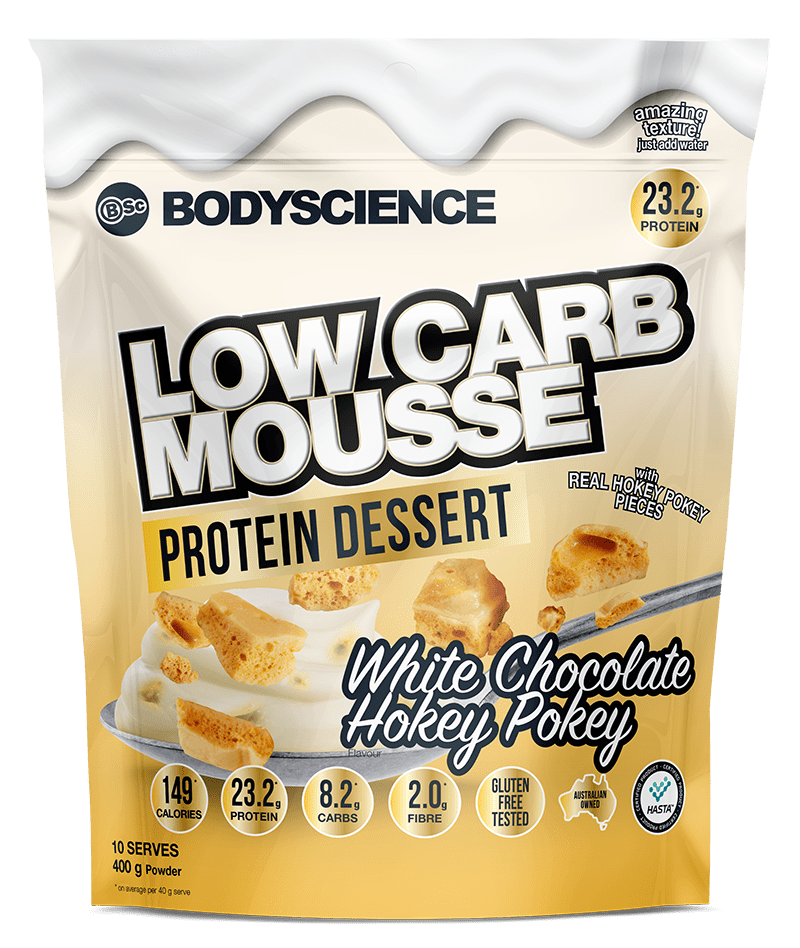 BSC Low Carb Mousse Protein Dessert White Choc Hokey Pokey *Coming Soon*