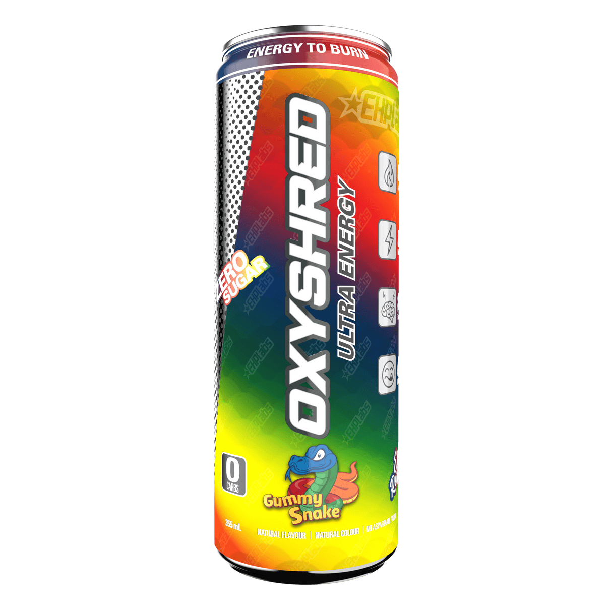 EHP Labs OxyShred Ultra Energy RTD Cans Gummy Snake / 12 Pack