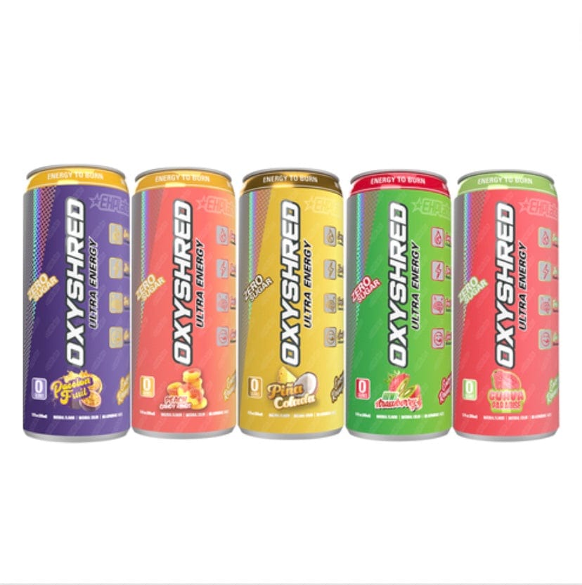 EHP Labs OxyShred Ultra Energy RTD Cans (Pre-Order) Mixed Pack (4 Cans) *Ships early April*
