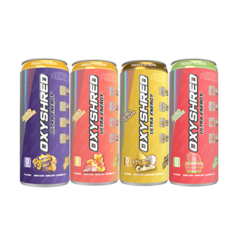 EHP Labs OxyShred Ultra Energy RTD Cans (Pre-Order) Mixed Pack (4x355ml) *Ships early April*