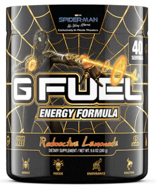 G FUEL Energy Formula Radioactive Lemonade Black/Gold (Spiderman)