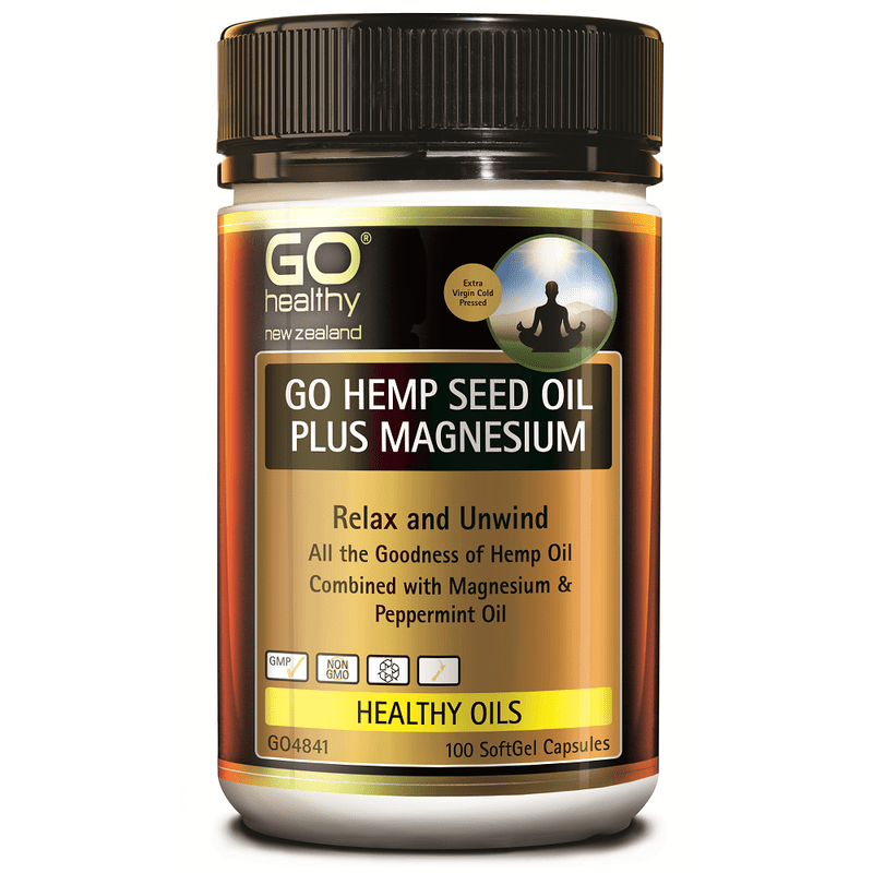 GO Hemp Seed Oil Plus Magnesium 100 Caps