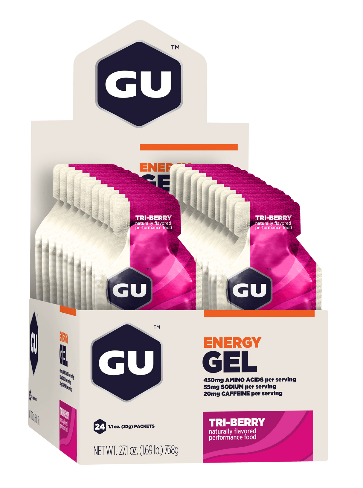 GU Energy Gel 24 Box Tri Berry