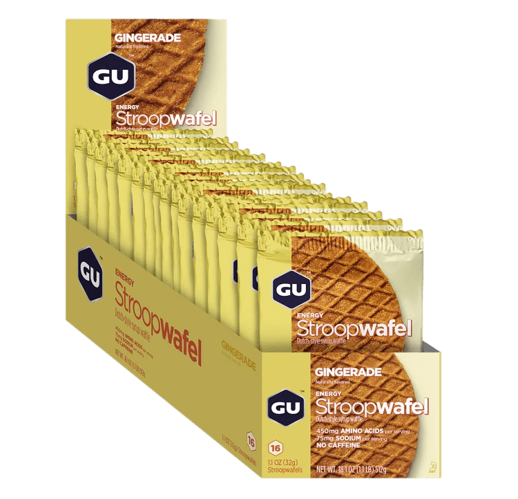 GU Energy Stroopwafel Box of 16 Gingerade