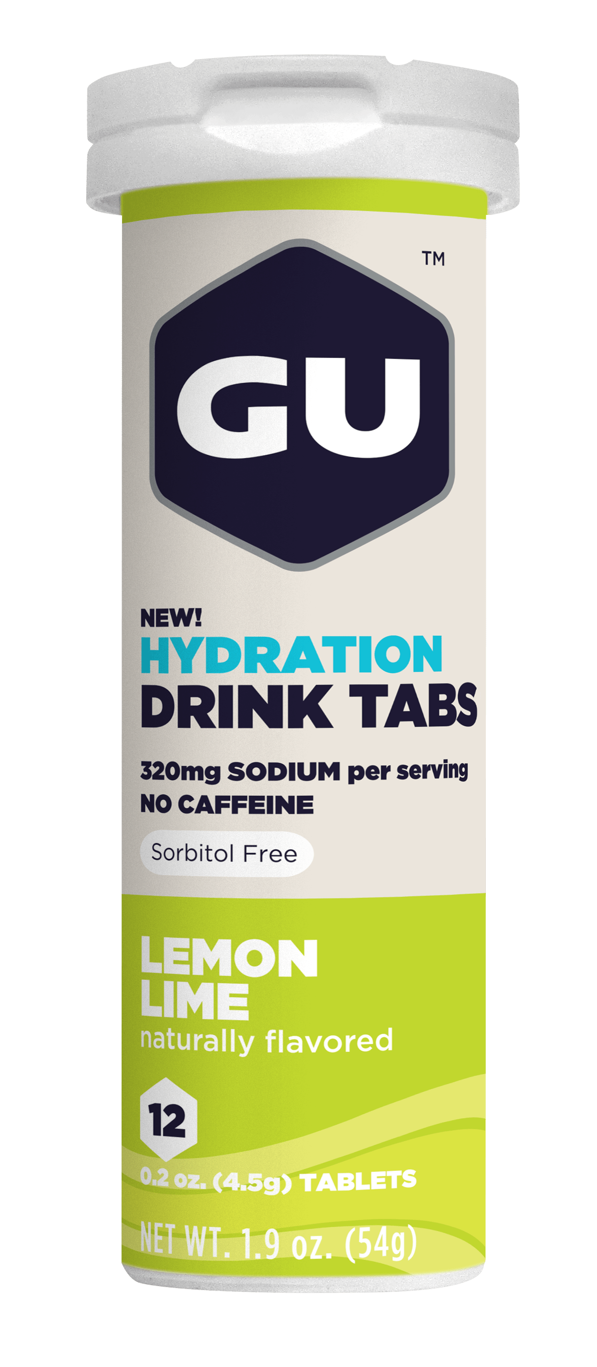 GU Hydration Drink Tabs Lemon Lime / Single Tube (12 Tabs)