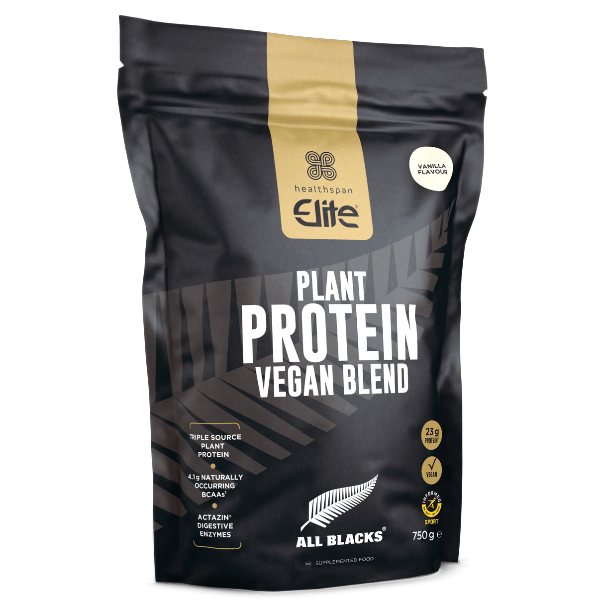Healthspan Elite All Blacks Plant Protein Vegan Blend Vanilla