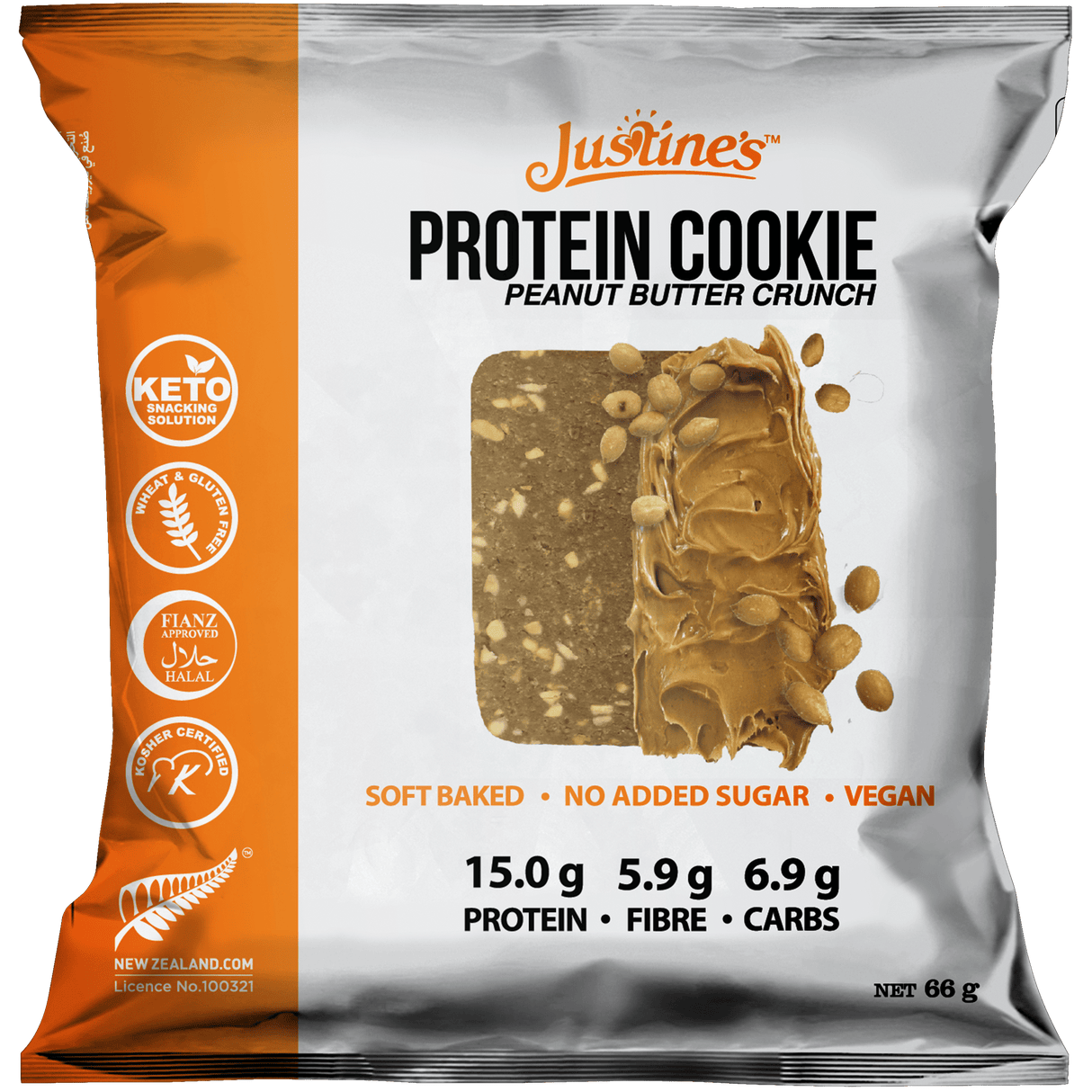 Justines Everyday Vegan Protein Cookies 12 Box