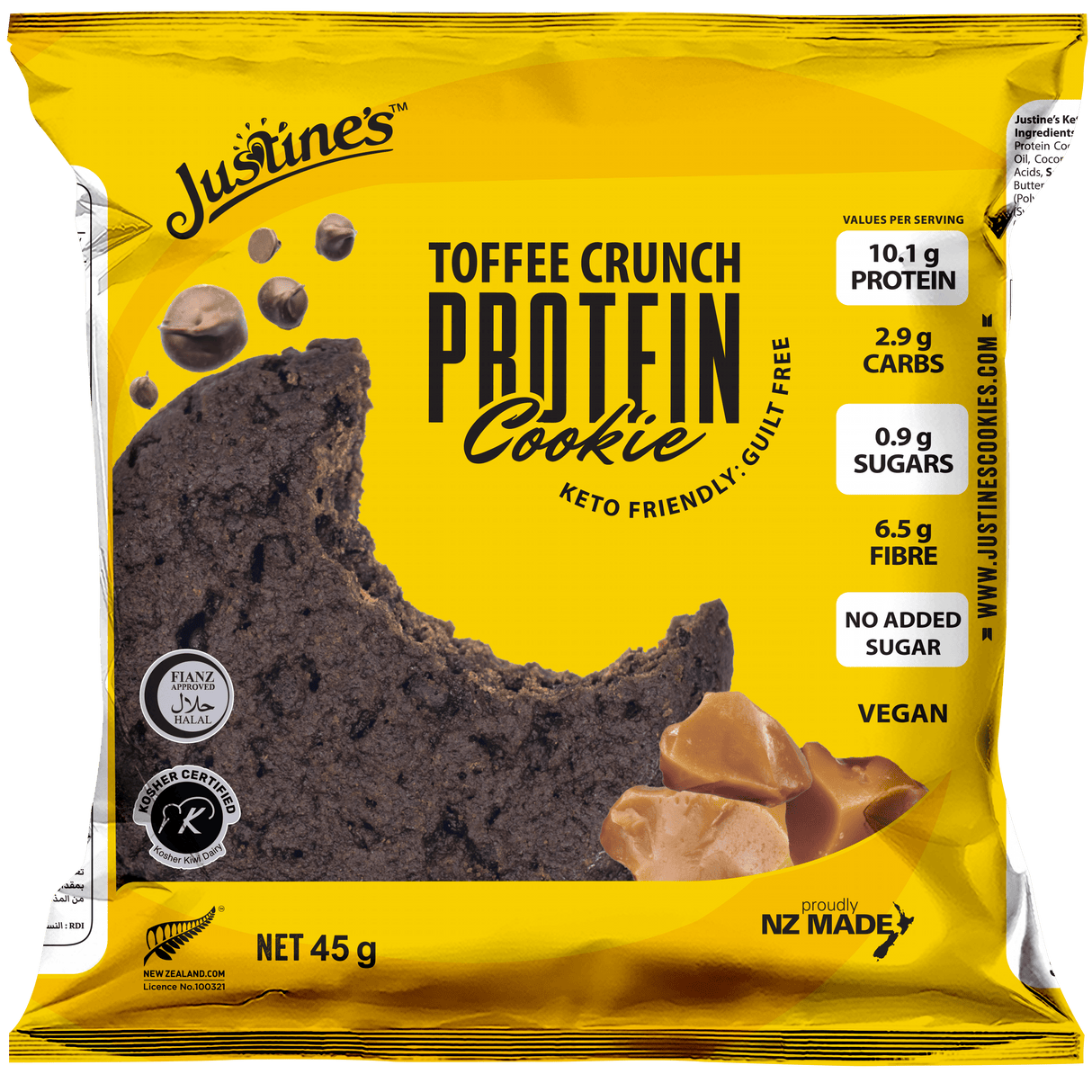 Justines Toffee Crunch Protein Cookie 12 Box / Toffee Crunch