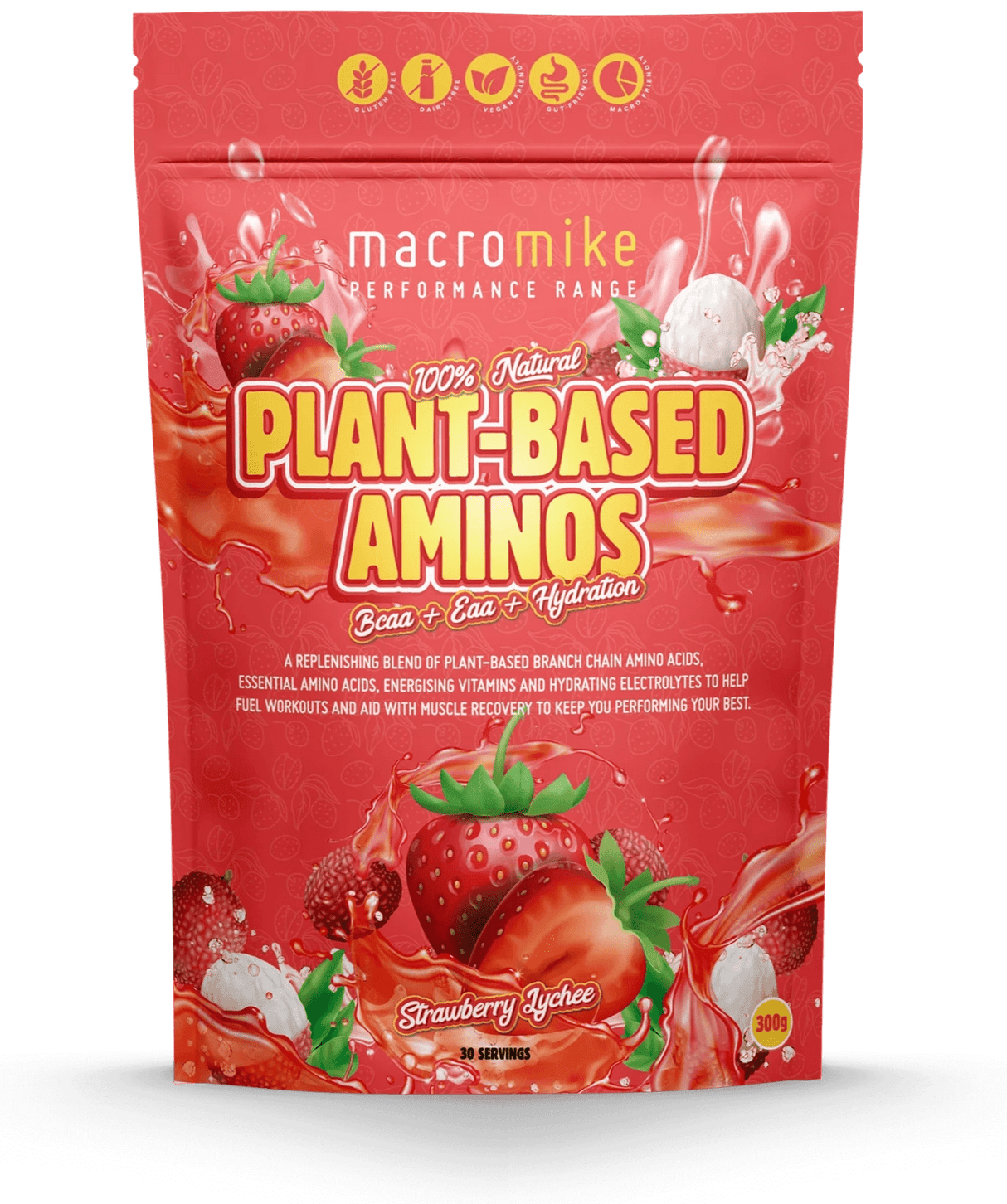 Macro Mike Plant Aminos Strawberry Lychee