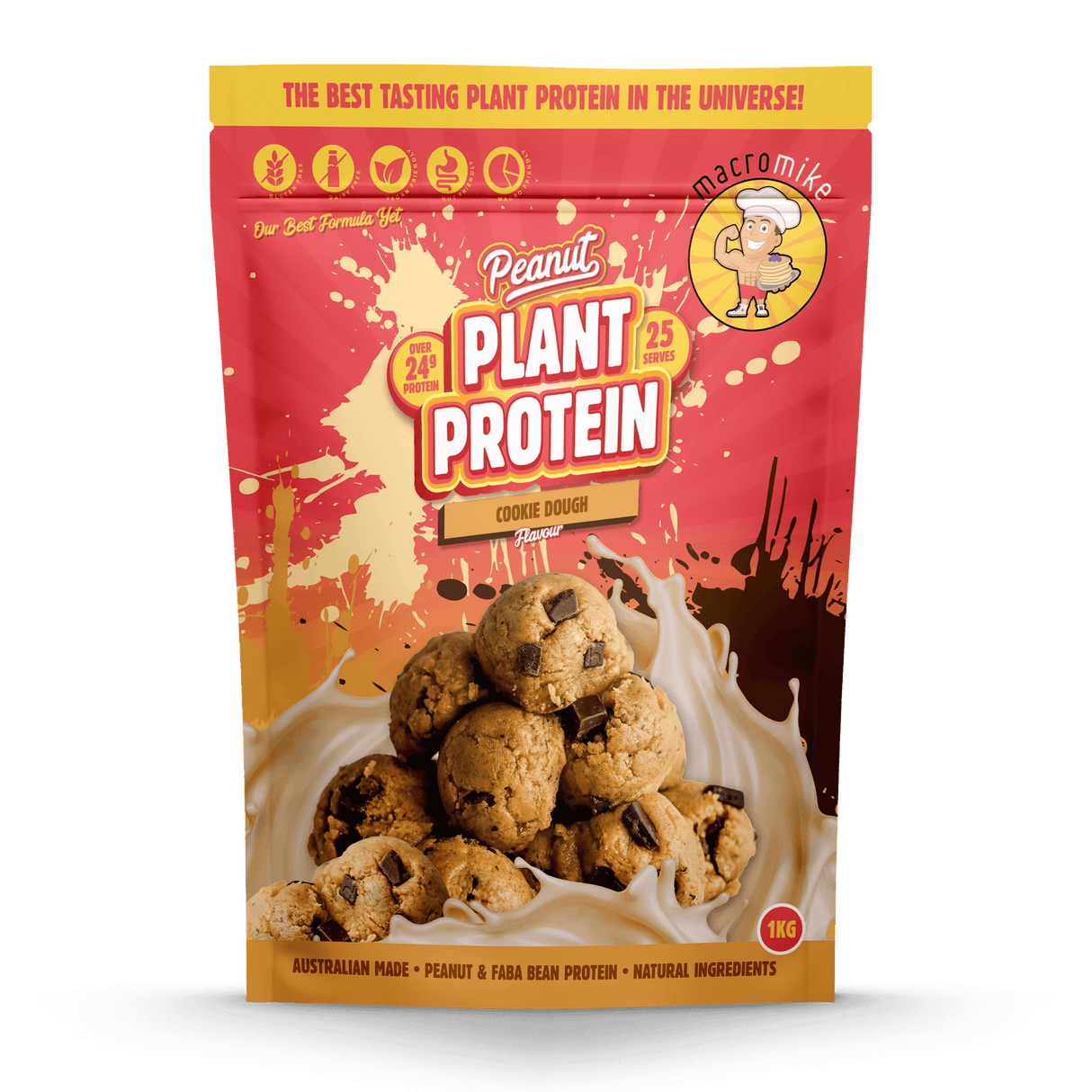 Macro Mike Plant Protein 1kg Cookie Dough Peanut Butter
