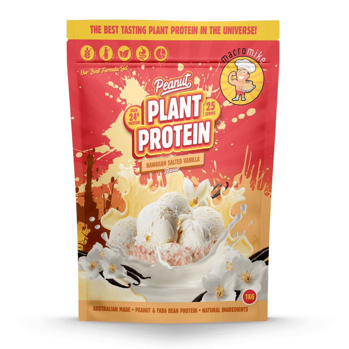 Macro Mike Plant Protein 1kg Hawaiian Salted Vanilla