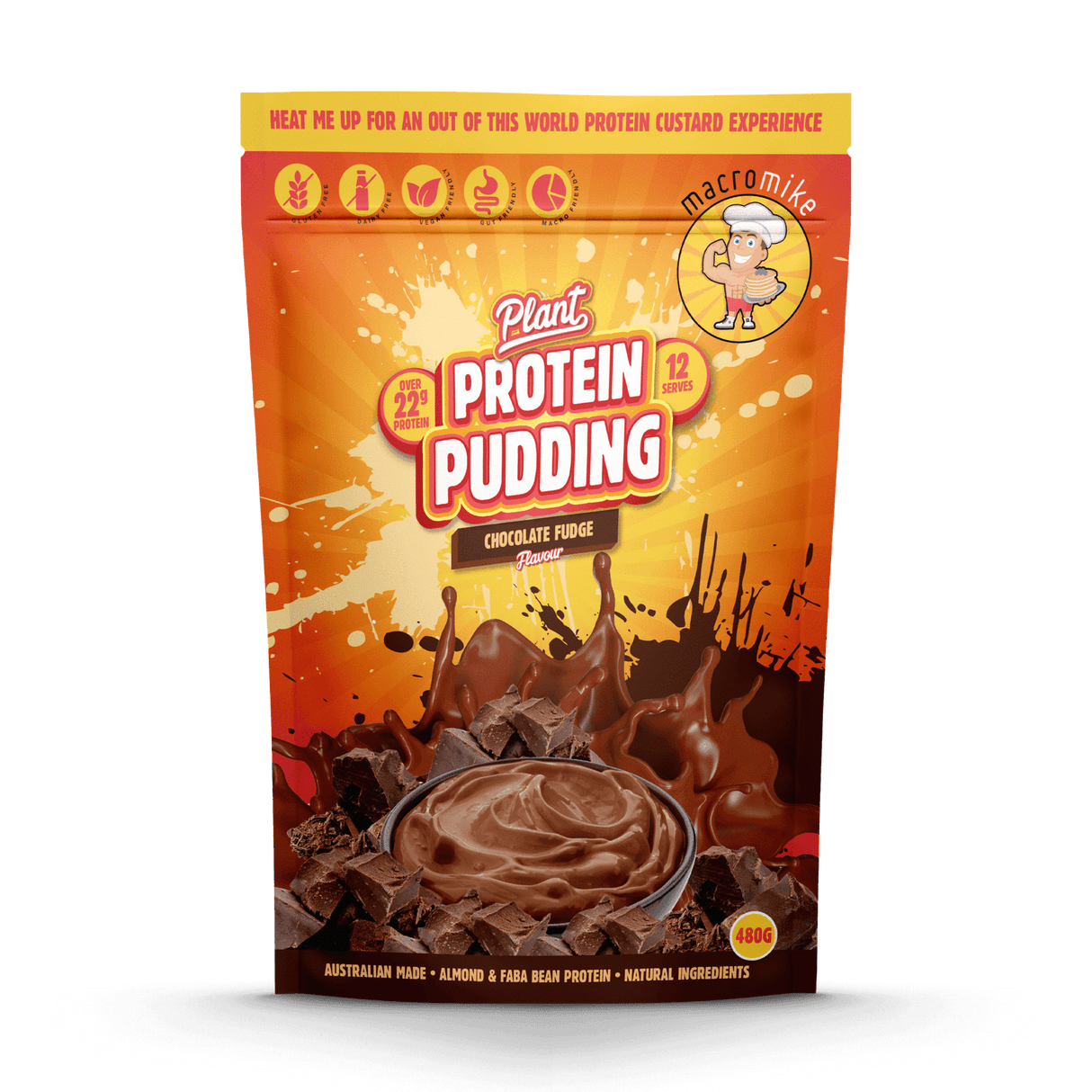 Macro Mike Plant Protein Pudding 480g Chocolate Fudge