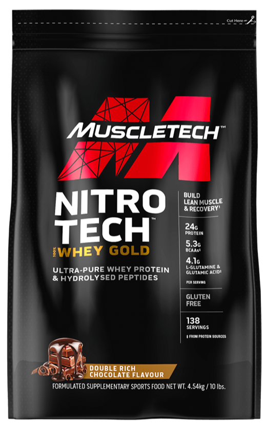 Muscletech Nitro-Tech Whey Gold 10lb Double Rich Chocolate