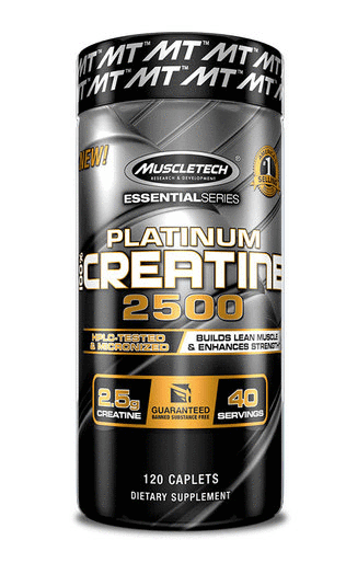 Muscletech Platinum 100% Creatine 2500 120 Capsules