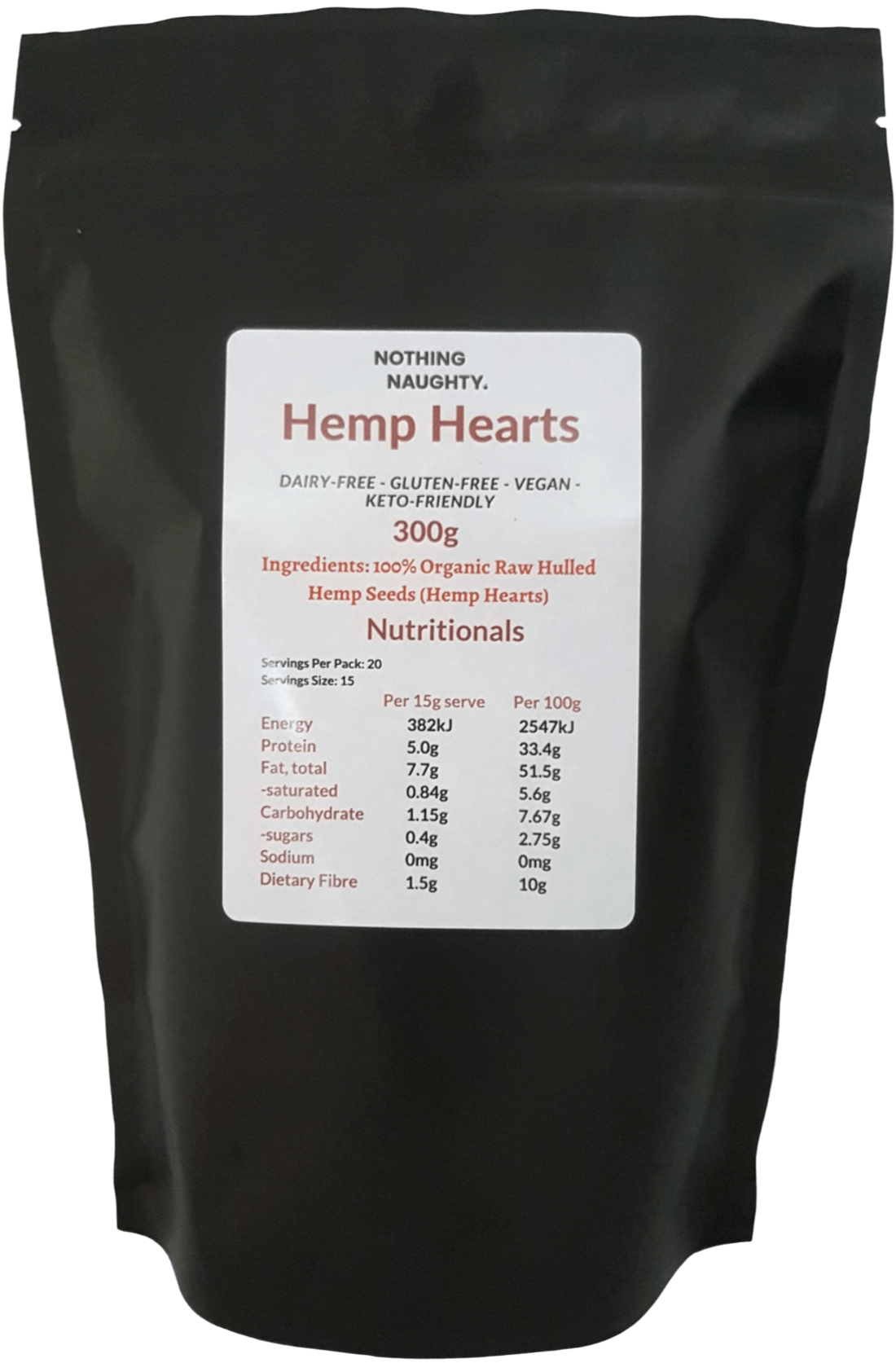 Nothing Naughty Hemp Hearts 300g 300g