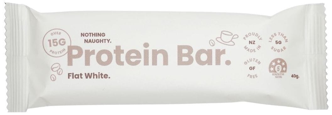 Nothing Naughty Protein Bar - Single Flat White