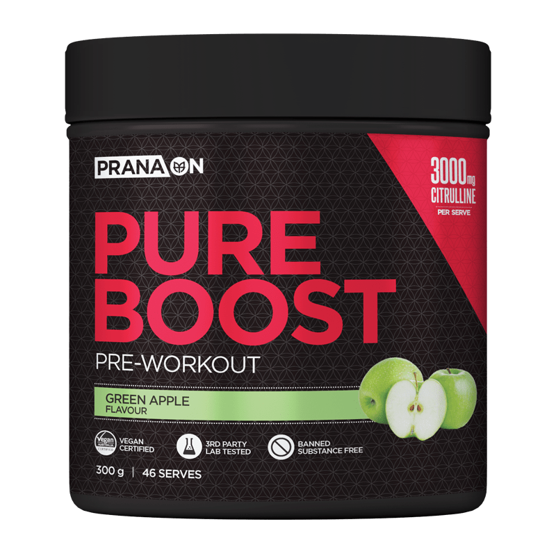 PranaOn Pure Boost Pre-Workout Green Apple