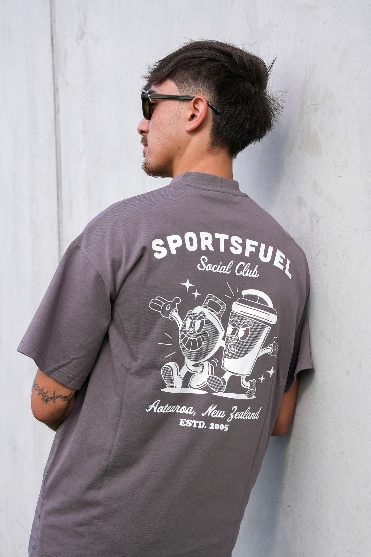 Sportsfuel Social Club Unisex Tee - Charcoal - Limited Edition