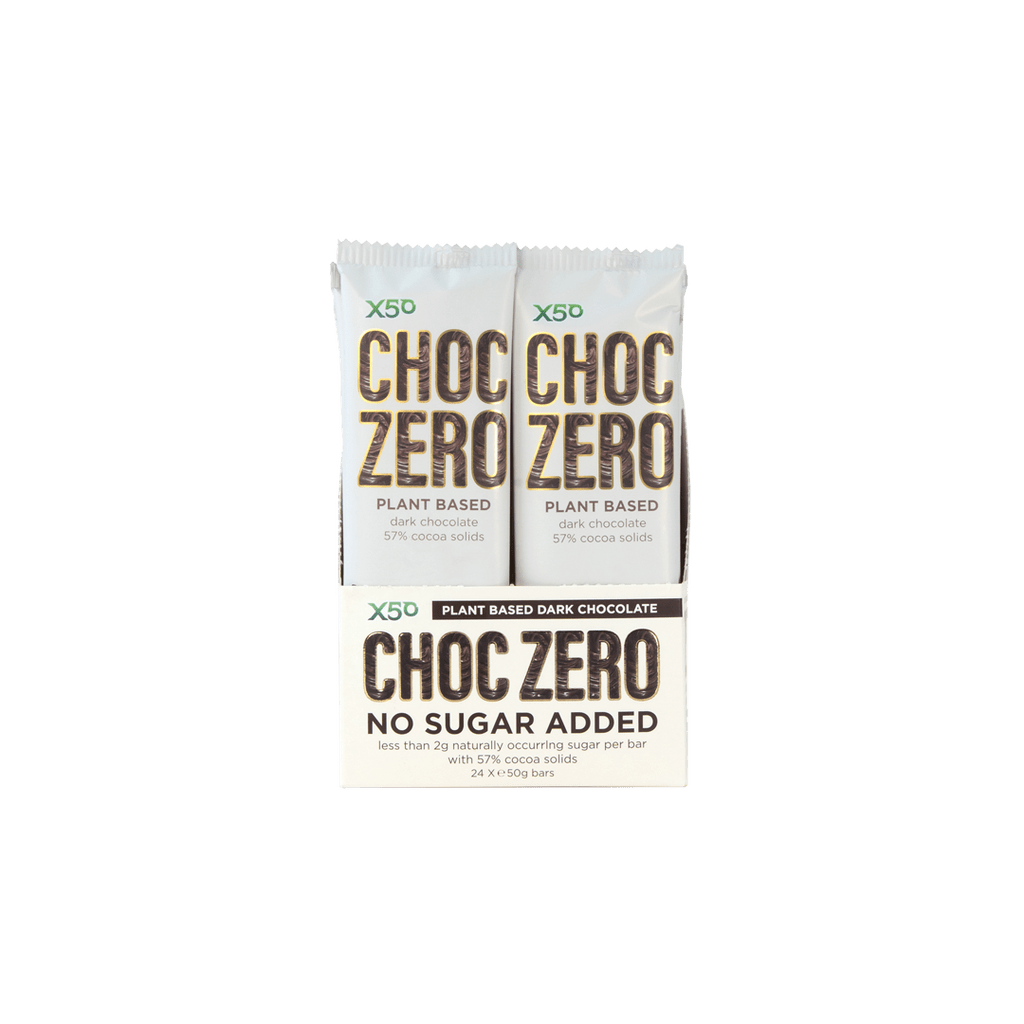 X50 Choc Zero Plant Based Protein Bar Dark Choc / 24 Pack