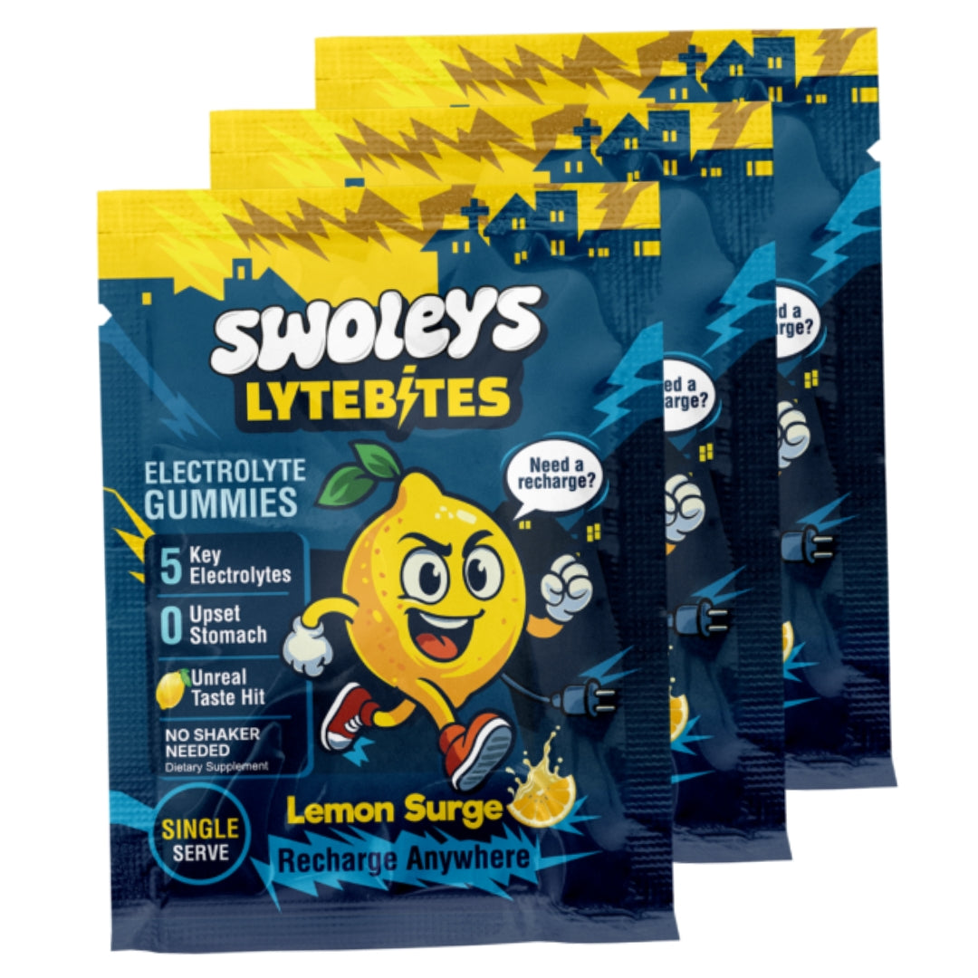3x Swoleys LyteBites Electrolyte Gummies Single Sachet *Gift*
