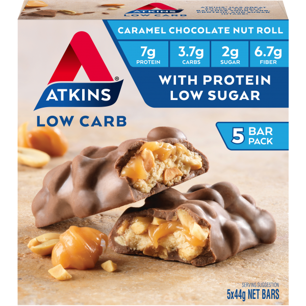 Atkins Low Carb Caramel Chocolate Nut Roll