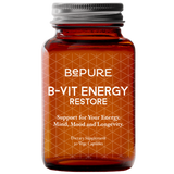 BePure B-Vit Energy Restore supplement bottle on a white background