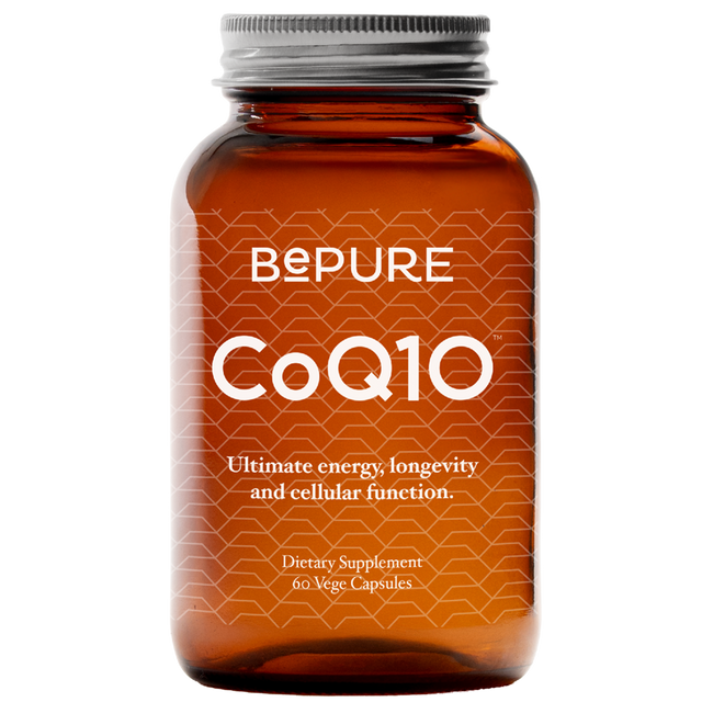 Bepure CoQ10 supplement bottle on a white background