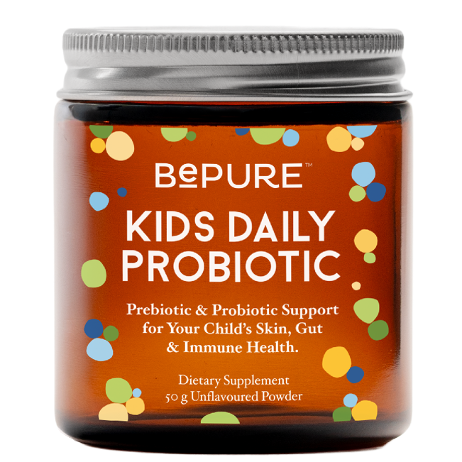 BePure Kids Daily Probiotic container on a white background