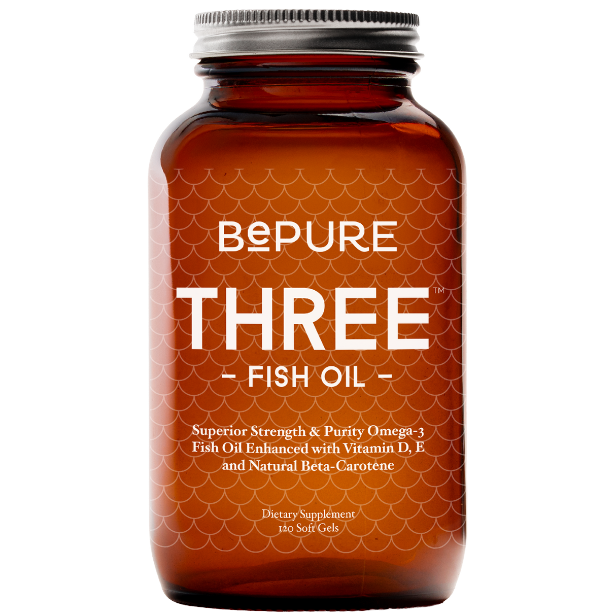Bepure Three Fish Oil bottle on a white background