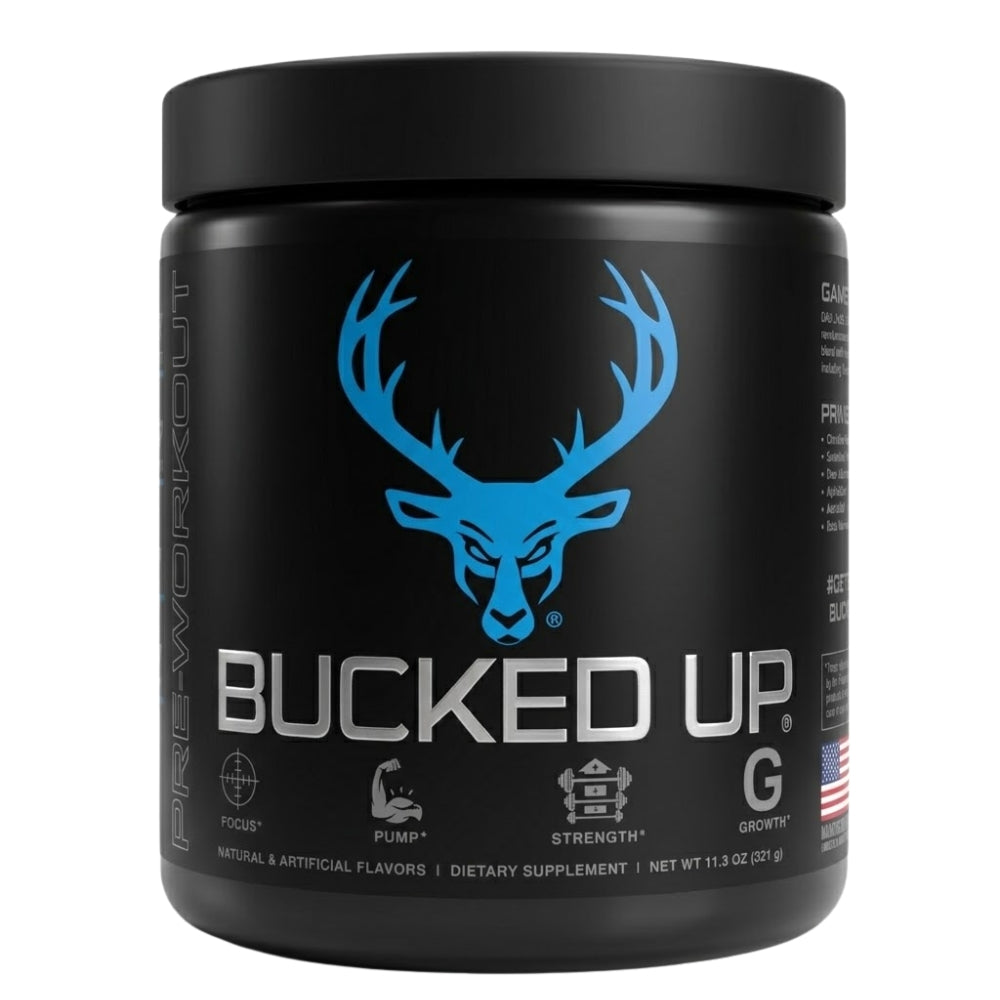 Bucked Up Pre-Workout Blue Razz (Expiry: 09/26) *Gift*