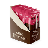 Chief Thankful chocolate covered oat and seed packaging on a white background