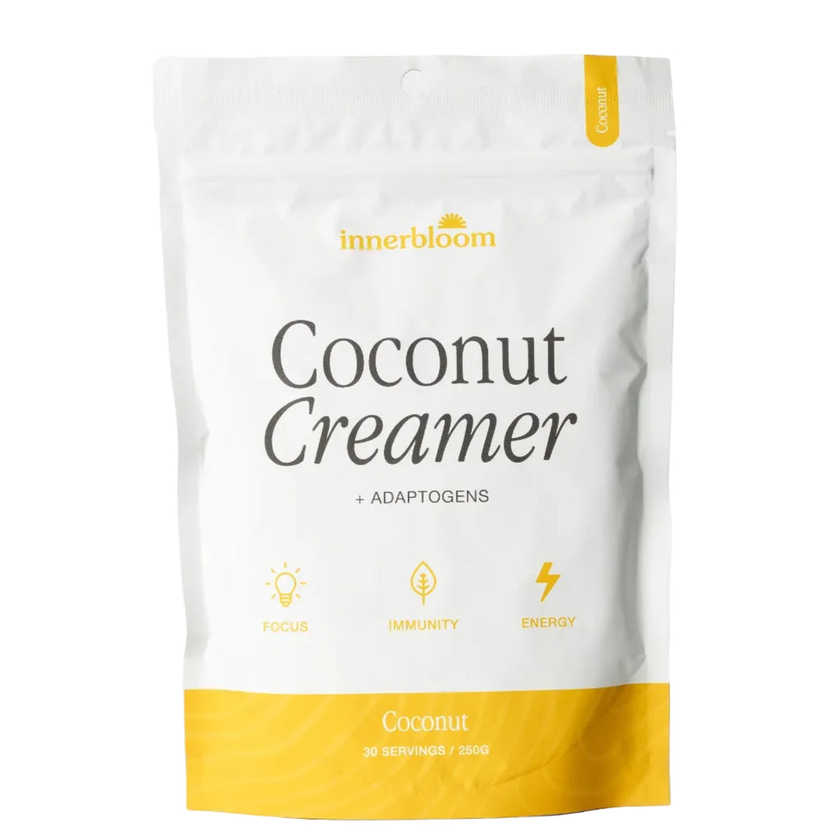 Bag of Innerbloom Coconut Creamer on a white background