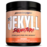 Pre-workout supplement container labeled 'Dr. Jekyll Signature' by ProSupps on a white background.
