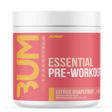 BUM Essential Pre-Workout container on a white background