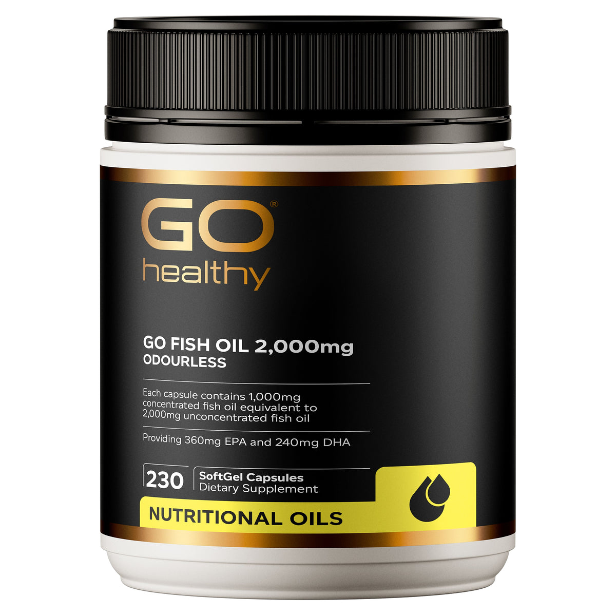 GO Healthy Fish Oil 2,000mg Compact – Sportsfuel Supplements NZ