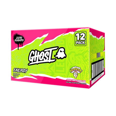 Ghost Energy drink mix 12-pack box on a white background