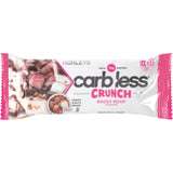 Horleys carb less Crunch Rocky Road protein bar packaging on a white background