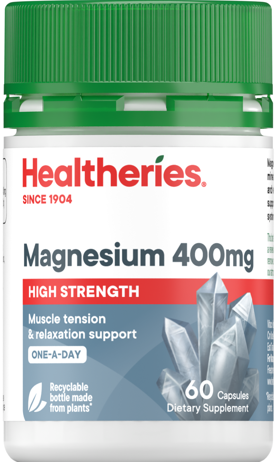 Healtheries Magnesium 400mg High Strength Caps