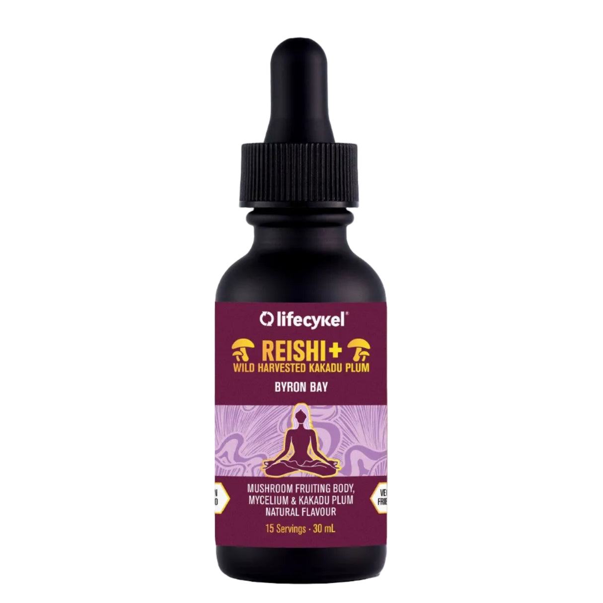 LifeCyle Reishi+ bottle on a white background