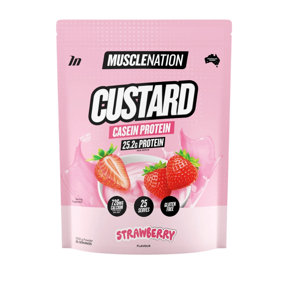 Muscle Nation Custard Casein Protein 1kg