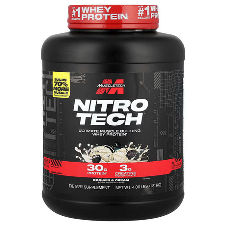 MuscleTech Nitro Tech Whey Protein Powder 4lb