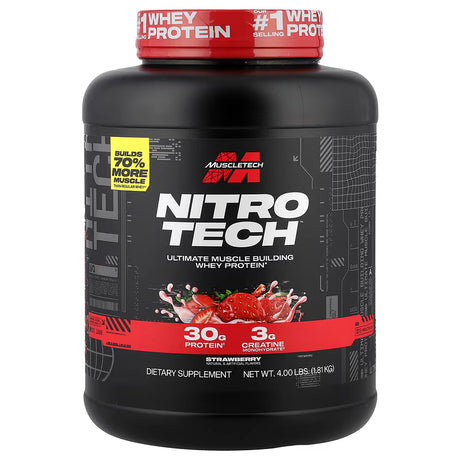 MuscleTech Nitro Tech Whey Protein Powder 4lb