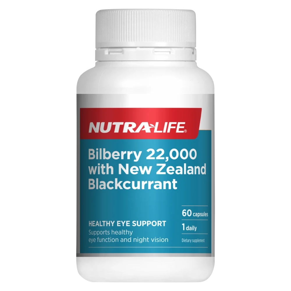 Nutra-Life Bilberry 22,000 Plus NZ Blackcurrant Caps