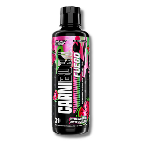 Nutrex Carni Burn Fuego supplement bottle on a white background