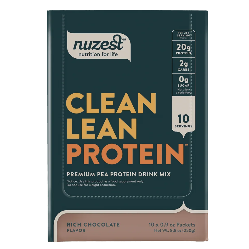 Nuzest Clean Lean Protein package on a white background